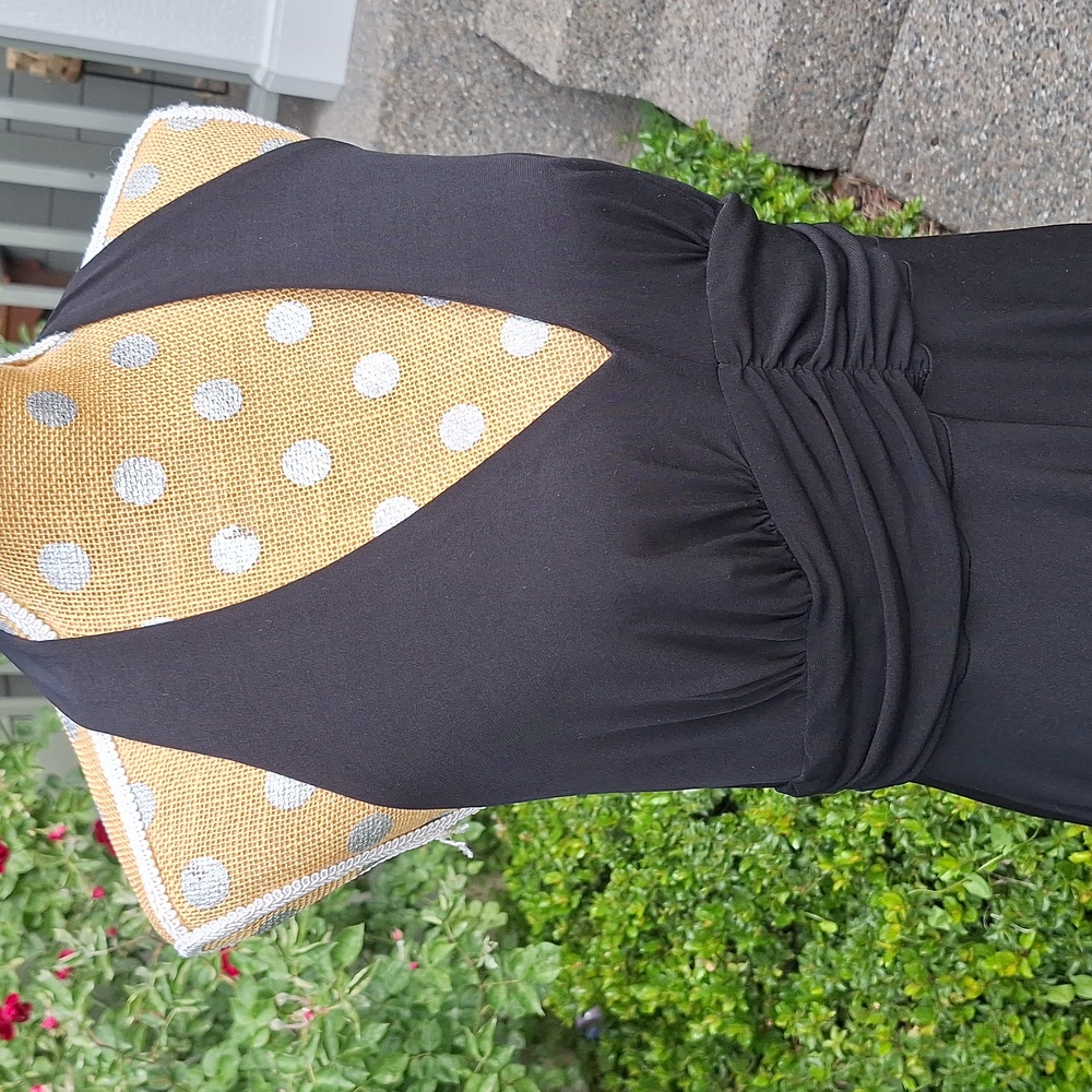 Vintage 90s Y2k Black Halter Dress with Asymmetrical Hem Plus Size 18W Whimsical - Picture 4 of 9